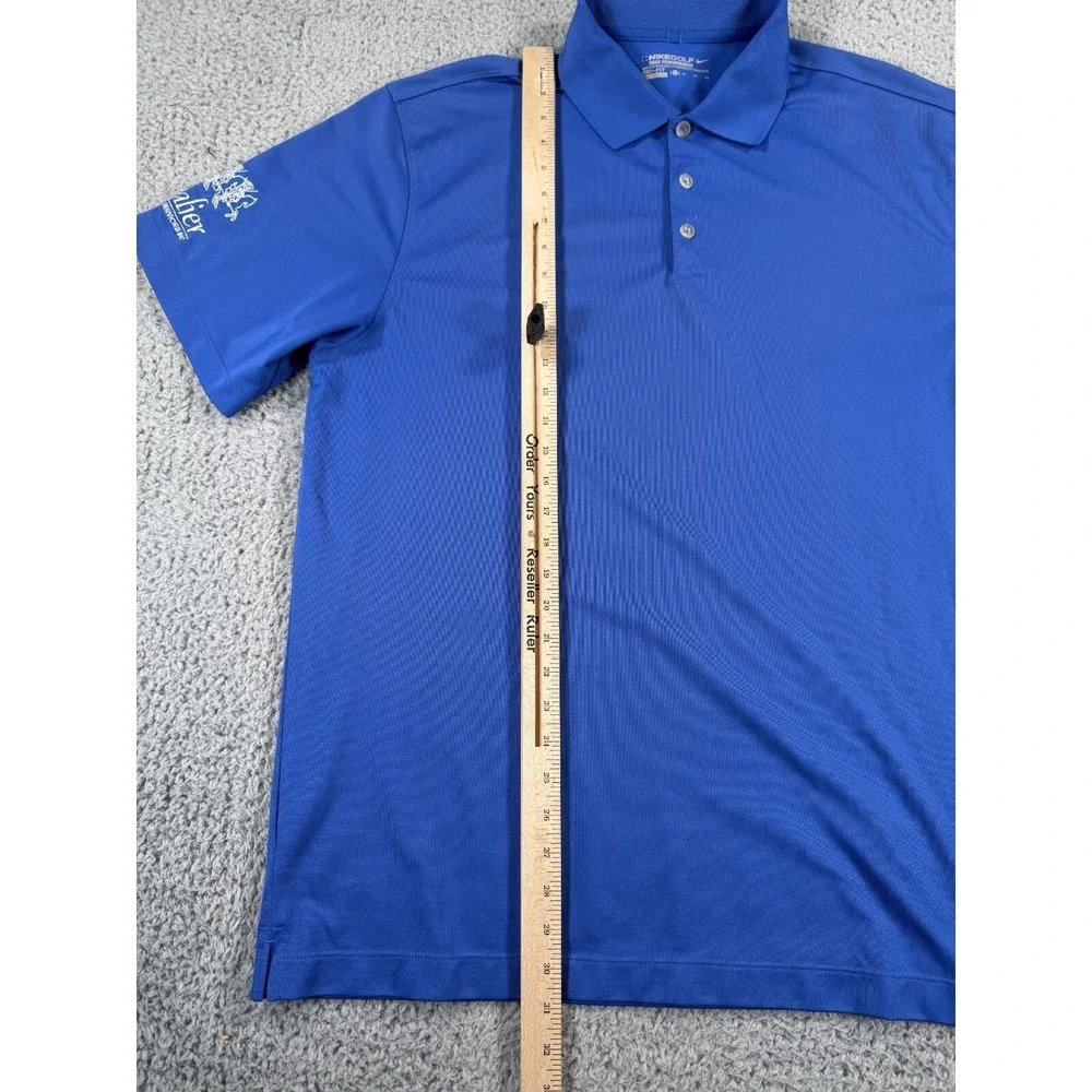 Nike Golf Polo Shirt Mens XL Blue Tour Performance Short Sleeve Active Dri Fit - Picture 5 of 10